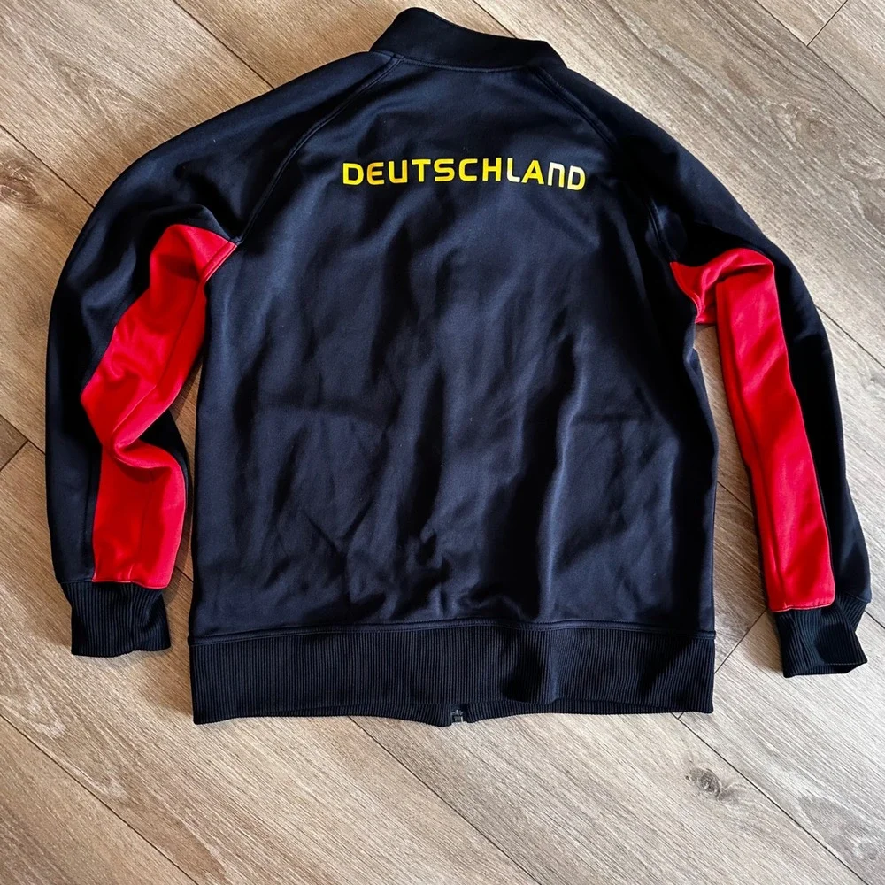 Adidas Deutschland Germany Track Jacket Kids Large Black Red Yellow 378887
